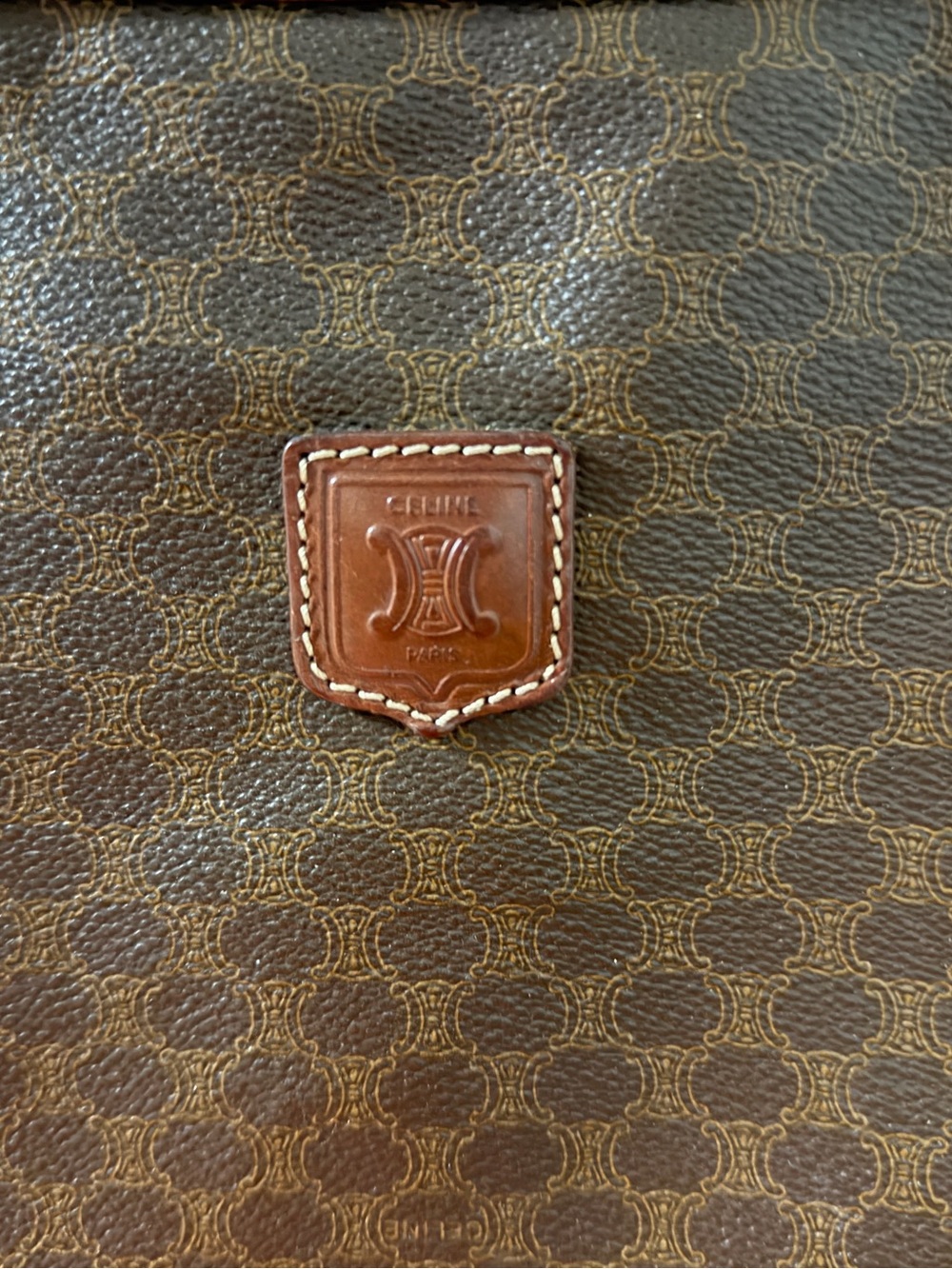 Celine Brown Vintage Macadam
Canvas Top Handle Tote Bag authentic - Picture 3 of 9